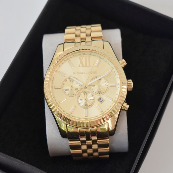Michael Kors Mk828 Gold Mens Watchneed 